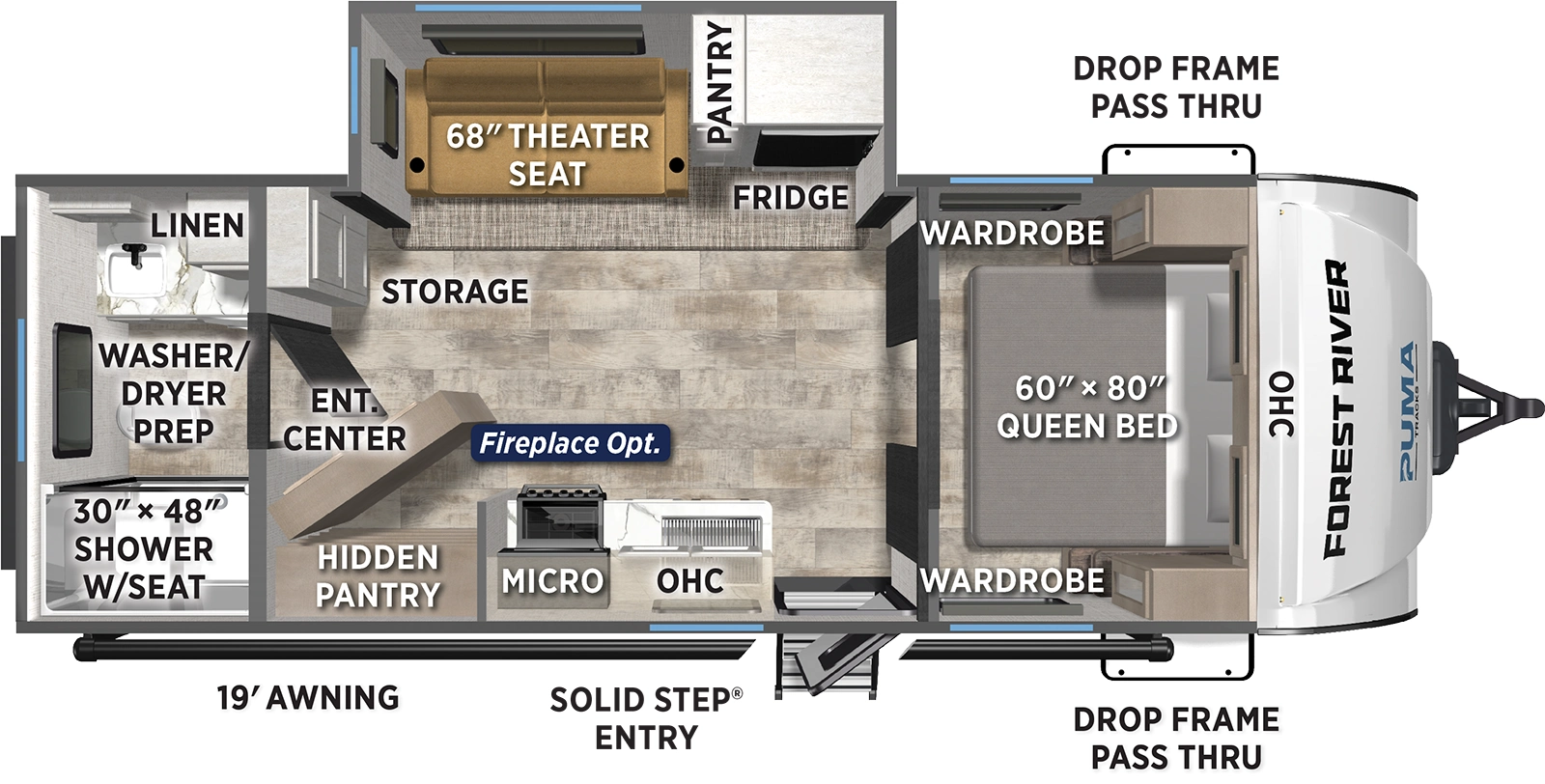 Puma Tracks 2420RBS Floorplan